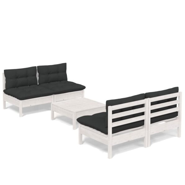 VXL8720286858646_a_en_hd_1.jpg vidaXL 5-dielna záhradná súprava s antracitovými vankúšmi borovica – Obrázok 2