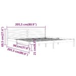 vidaXL Rám postele masívna borovica 200x200 cm – Obrázok 8