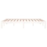 vidaXL Posteľný rám biely masívne drevo 135x190 cm 4FT6 dvojlôžko – Obrázok 5