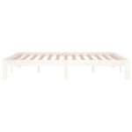 vidaXL Posteľný rám biely borovicový masív 140x190 cm – Obrázok 5