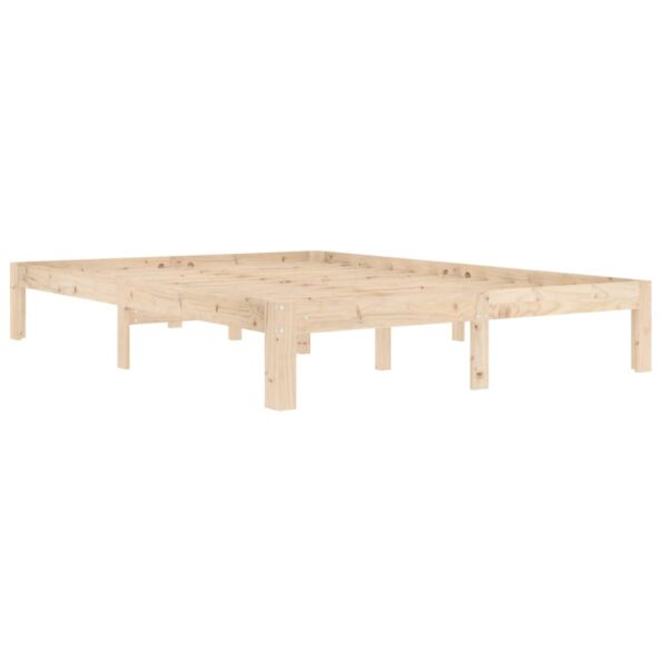 vidaXL Posteľný rám borovicový masív 140x200 cm – Obrázok 4