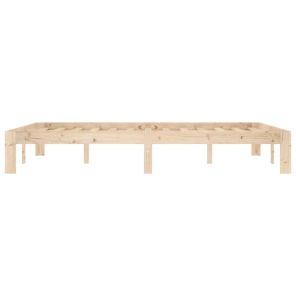 vidaXL Posteľný rám borovicový masív 140x200 cm – Obrázok 6