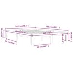 vidaXL Posteľný rám biely borovicový masív 140x200 cm – Obrázok 8