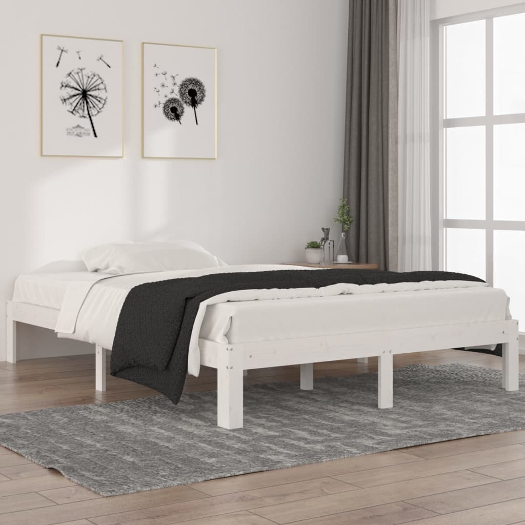 VXL8720286879177_m_en_hd_1.jpg vidaXL Posteľný rám biely borovicový masív 140x200 cm – Obrázok 1
