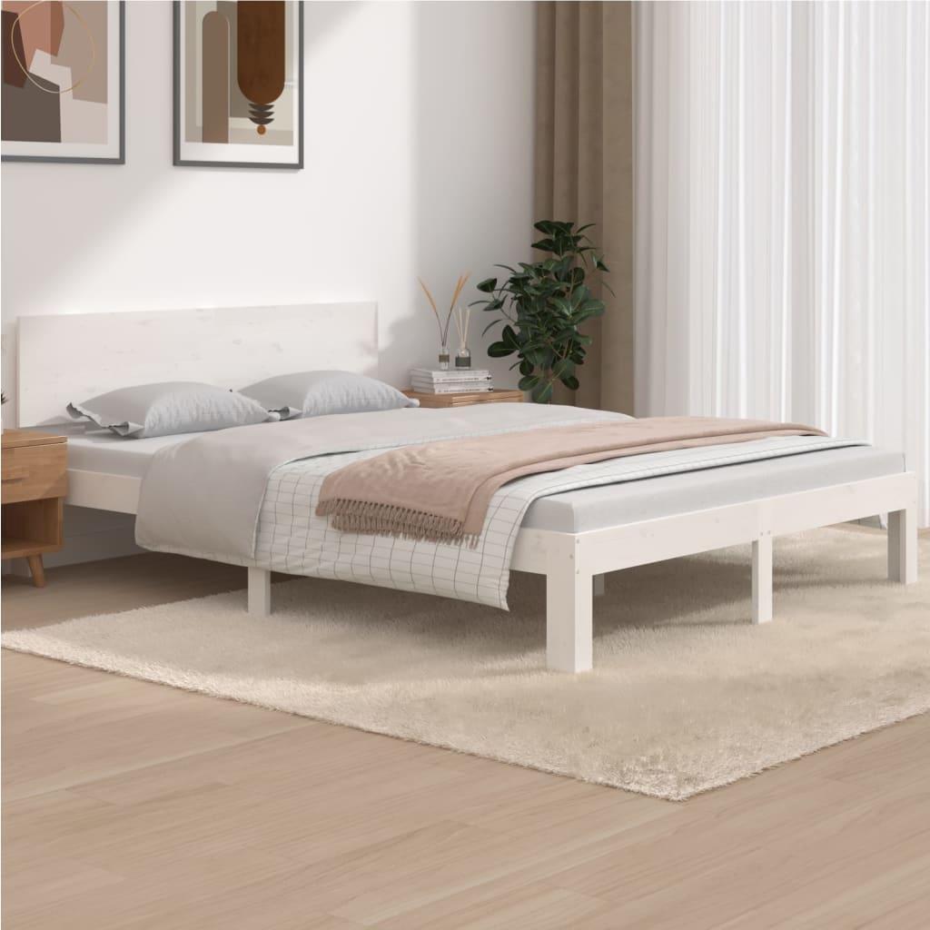 VXL8720286879627_m_en_hd_1.jpg vidaXL Posteľný rám biely borovicový masív 140x190 cm – Obrázok 1