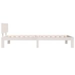vidaXL Posteľný rám biely borovicový masív 100x200 cm – Obrázok 5