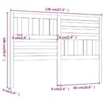 vidaXL Čelo postele čierne 146x4x100 cm masívna borovica – Obrázok 6