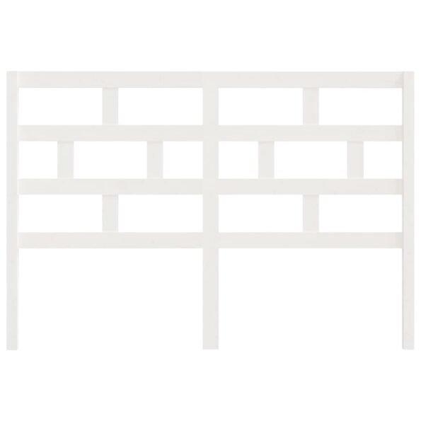 vidaXL Čelo postele biele 146x4x100 cm masívna borovica – Obrázok 4