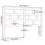 vidaXL Čelo postele 166x4x100 cm masívna borovica – Obrázok 6