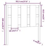 vidaXL Čelo postele biele 95,5x4x100 cm masívna borovica – Obrázok 6
