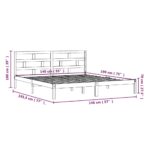 vidaXL Posteľný rám borovicový masív 140x190 cm – Obrázok 9