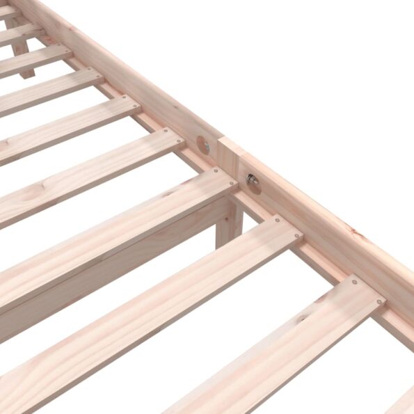 vidaXL Posteľný rám borovicový masív 140x190 cm – Obrázok 6