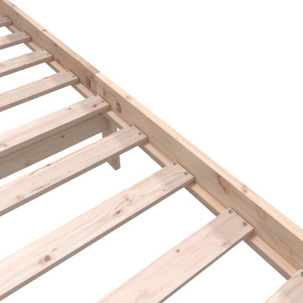 vidaXL Posteľný rám borovicový masív 140x200 cm – Obrázok 6