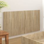 vidaXL Čelo postele dymový dub 160x1,5x80 cm spracované drevo – Obrázok 4