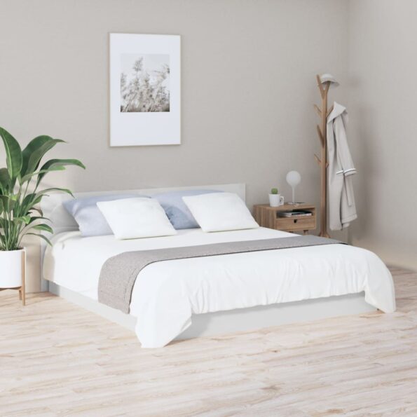 vidaXL Čelo postele lesklé biele 200x1,5x80 cm spracované drevo – Obrázok 3