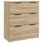 vidaXL Komoda dub sonoma 60x30x70 cm spracované drevo – Obrázok 2