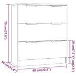 vidaXL Komoda dub sonoma 60x30x70 cm spracované drevo – Obrázok 8
