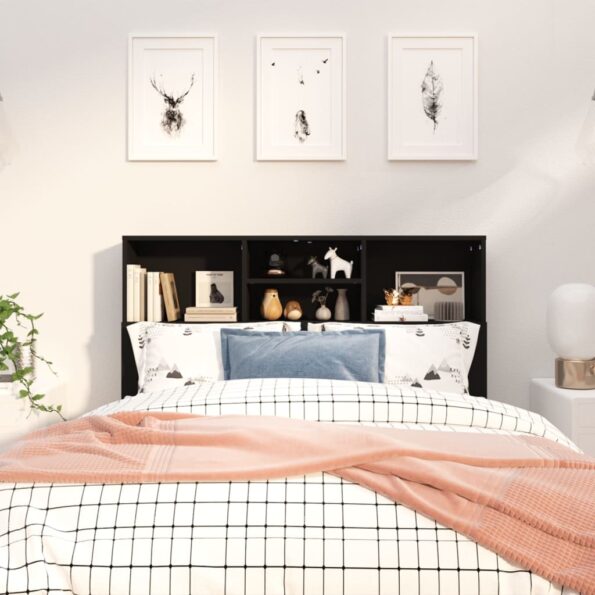 vidaXL Čelo postele so skrinkou čierne 120x19x103,5 cm – Obrázok 3