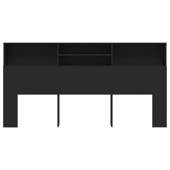 vidaXL Čelo postele so skrinkou čierne 200x19x103,5 cm – Obrázok 3