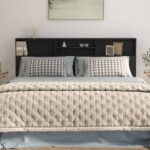 vidaXL Čelo postele so skrinkou čierne 200x19x103,5 cm – Obrázok 5