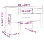 vidaXL Čelo postele so skrinkou dub sonoma 200x19x103,5 cm – Obrázok 6