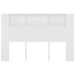vidaXL Čelo postele so skrinkou biele 160x18,5x104,5 cm – Obrázok 4