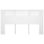 vidaXL Čelo postele so skrinkou biele 180x18,5x104,5 cm – Obrázok 4