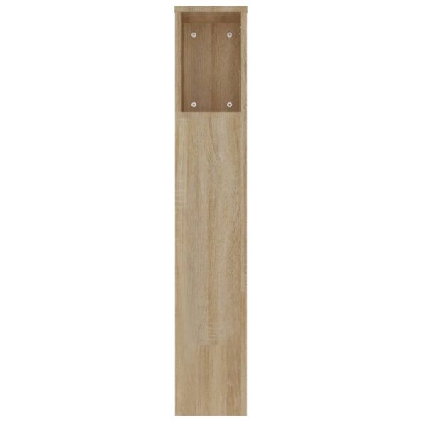 vidaXL Čelo postele so skrinkou dub sonoma 220x18,5x104,5 cm – Obrázok 5