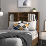 vidaXL Čelo postele so skrinkou dymový dub 100x19x103,5 cm