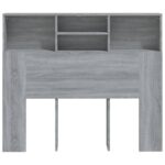 vidaXL Čelo postele so skrinkou sivý dub sonoma 120x19x103,5 cm – Obrázok 5