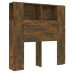 vidaXL Čelo postele so skrinkou dymový dub 100x18,5x102,5 cm – Obrázok 2