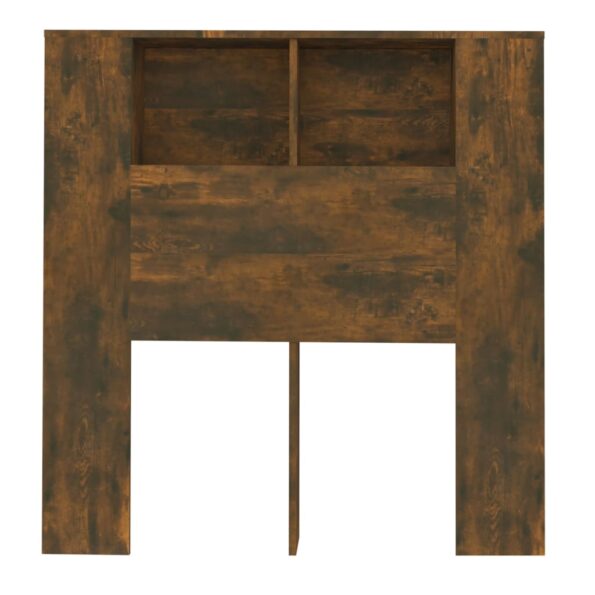 vidaXL Čelo postele so skrinkou dymový dub 100x18,5x102,5 cm – Obrázok 4