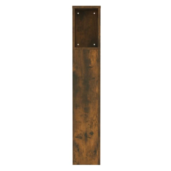 vidaXL Čelo postele so skrinkou dymový dub 100x18,5x102,5 cm – Obrázok 5