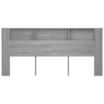 vidaXL Čelo postele so skrinkou sivý dub sonoma 220x18,5x104,5 cm – Obrázok 4