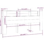 vidaXL Čelo postele so skrinkou sivý dub sonoma 220x18,5x104,5 cm – Obrázok 6