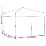 vidaXL Skladací párty stan s bočnicami antracitový 3x3 m – Obrázok 9