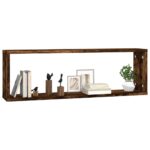 vidaXL Kockové police 2 ks dymový dub 80x15x26,5 cm spracované drevo – Obrázok 3