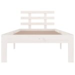 vidaXL Posteľný rám biely masívne drevo 90x200 cm – Obrázok 4
