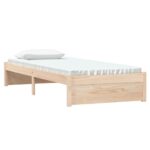vidaXL Posteľný rám masívne drevo 75x190 cm 2FT6 malé jednolôžko – Obrázok 3