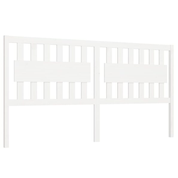 vidaXL Čelo postele biele 145,5x4x100 cm masívna borovica – Obrázok 2