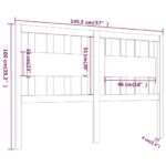 vidaXL Čelo postele biele 145,5x4x100 cm masívna borovica – Obrázok 6