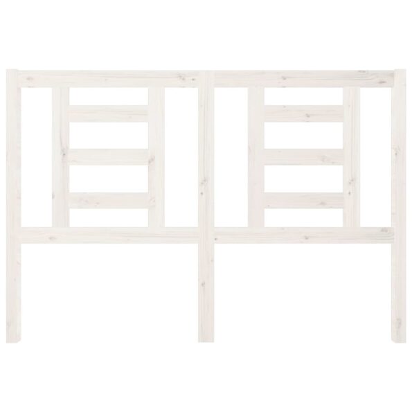 vidaXL Čelo postele biele 146x4x100 cm masívna borovica – Obrázok 3