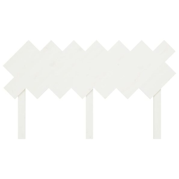 vidaXL Čelo postele biele 141x3x80,5 cm masívna borovica – Obrázok 4