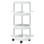 vidaXL Upratovací vozík s úložným košom hliníkový – Obrázok 3