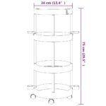 vidaXL Upratovací vozík s úložným košom hliníkový – Obrázok 6