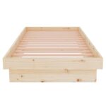 vidaXL Posteľný rám masívne drevo 75x190 cm 2FT6 malé jednolôžko – Obrázok 5