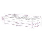 vidaXL Posteľný rám biely masívne drevo 75x190 cm 2FT6 malé jednolôžko – Obrázok 10