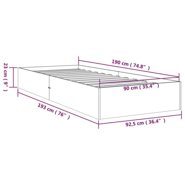 VXL8720287067542_g_en_hd_7.jpg vidaXL Posteľný rám biely masívne drevo 90x190 cm 3FT jednolôžko – Obrázok 9