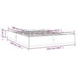 vidaXL Posteľný rám biely masívne drevo 120x190 cm 4FT malé dvojlôžko – Obrázok 9