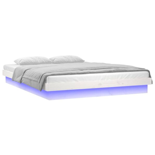 VXL8720287071761_g_en_hd_3.jpg vidaXL Posteľný rám s LED, biely 180x200 cm, Super King, drevený masív – Obrázok 5